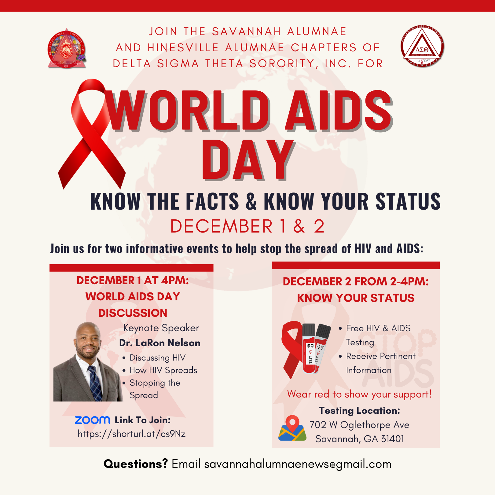 SAC Recognizes World AIDS Day 2024 Delta Sigma Theta Sorority, Inc.